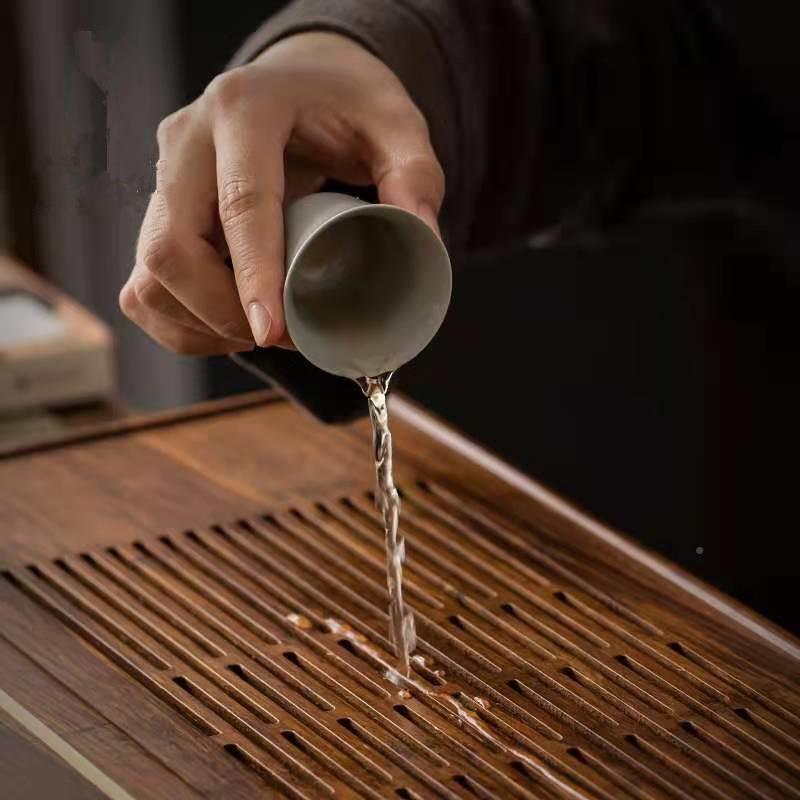 日重竹茶盘式水抽屉储式重竹茶盘简约排水大号茶台家竹制用茶海