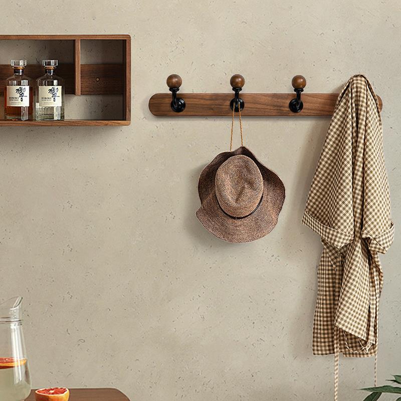 实木挂衣进门玄关挂衣架帽试33157衣衣间墙上壁挂钩入户门衣服书