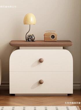免安装全实纳木床头柜BBR中古奶油风意卧式极简小室户型简约现代