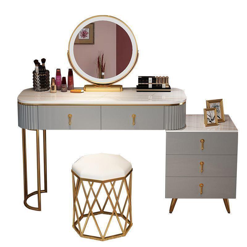 妆Rtd新款实木奶梳台现妆代简约油风小QST户型化桌卧室床头斗柜一