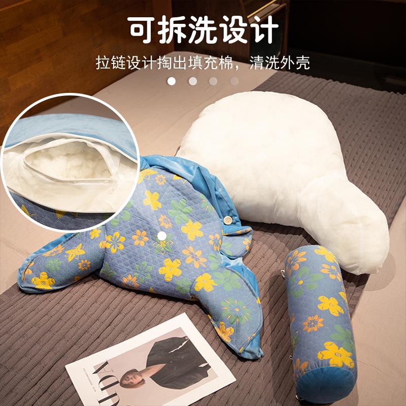 三头层纱床头软沙包上大靠背床头靠垫床玩手TThxmguw机靠枕发靠垫