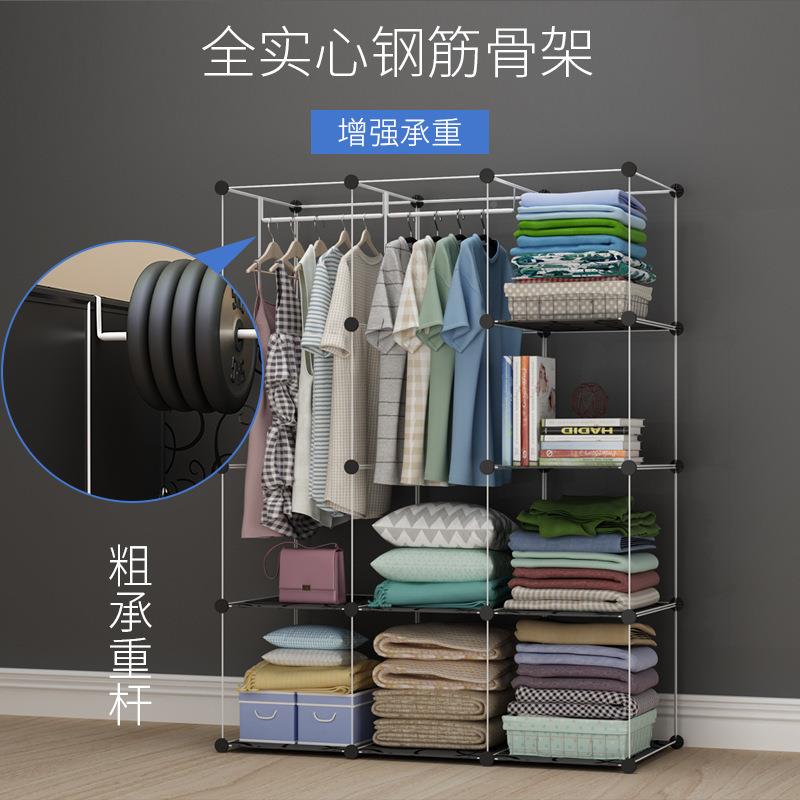 简易衣柜TLJ衣时尚现简约卧室角轻奢转代衣橱收纳柜塑料组装柜门