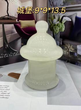 艺特感玉香薰术杯家用办公LSH白室装饰独设计摆件莹润光亮量大优