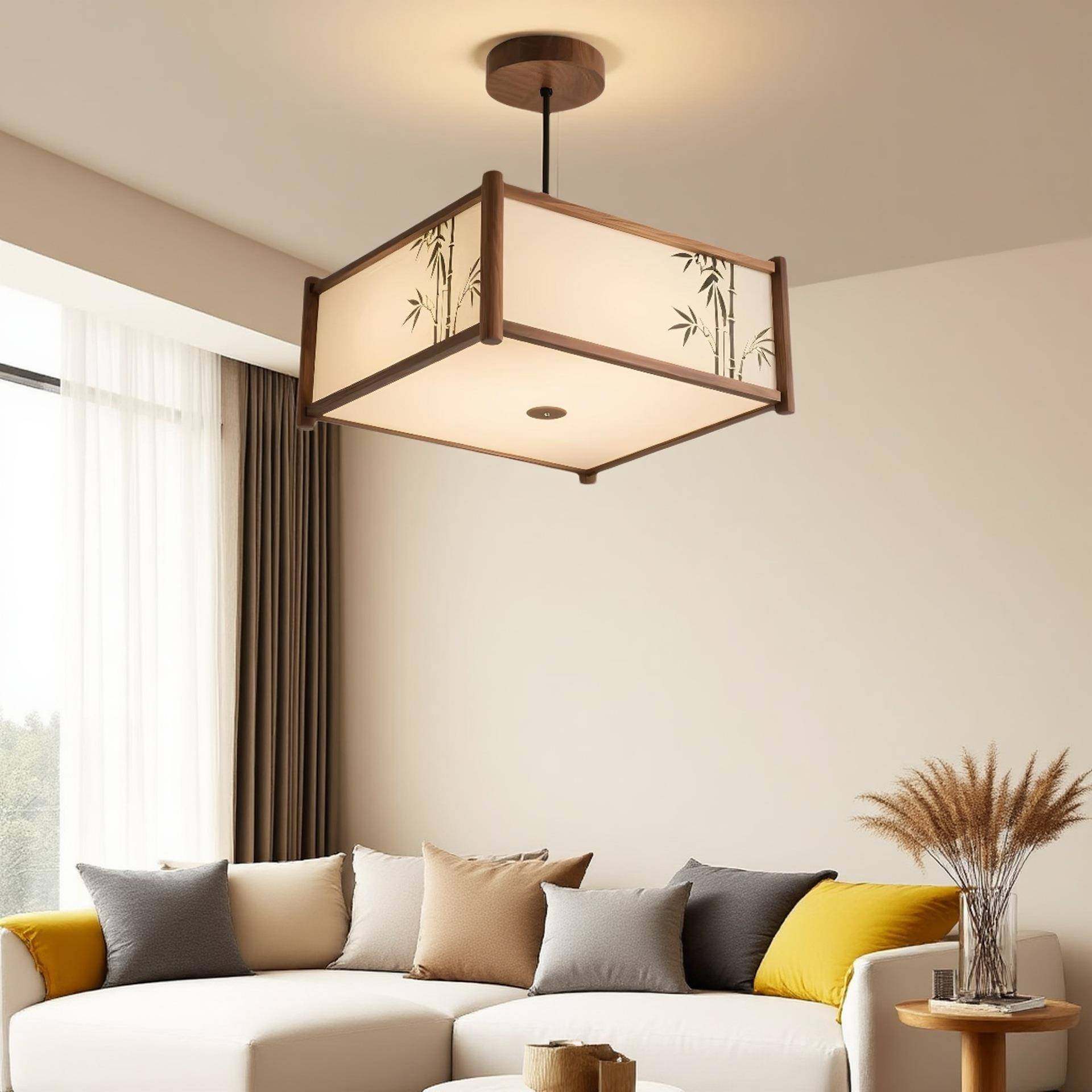 宋式9289美学室灯实木布吊艺中国民风主卧书房宿茶楼卧卡座复古竹