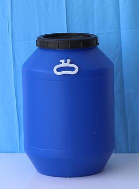 50l桶加厚圆形口抱箍桶圆料化工塑原料NHX桶5大0L升蓝色塑料圆桶