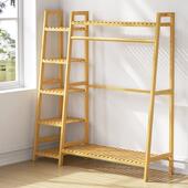 爆款 间卧室挂衣架室内落衣帽架简易家地用衣服置晾架物架 房衣YMJ