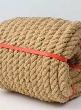 粗绳拔河绳子手工HTU织d编iy装饰麻猫用爬架捆绳绑栏杆麻黄麻