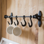 掬铸铁装 饰 饰挂钩壁挂墙钩复古铁艺酒吧咖啡馆橱窗搭配造景装