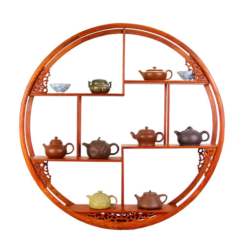 红花梨实木挂墙博古架壁挂置物架多宝阁装饰摆件木架墙上展示底座