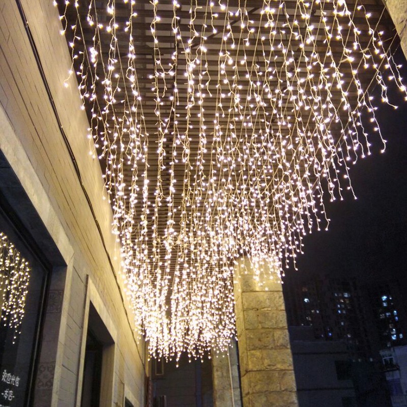 led窗帘灯冰条灯瀑布灯圣诞灯小彩灯闪灯串灯满天星灯挂灯装饰灯