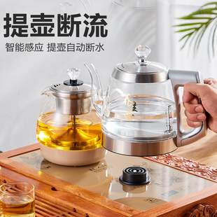 净水器专用全自动底部上水电热水壶抽水式 蒸煮茶器一体茶具37x23