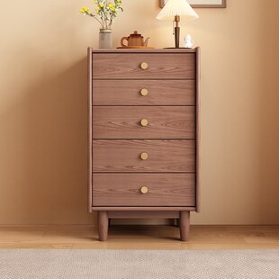 实木五斗柜卧室置物柜房间简约收纳柜客厅抽屉储物柜床尾柜床头柜