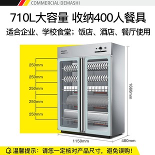 德玛仕商用消毒柜立式双门不锈钢大容量碗柜筷子茶杯饭店保洁柜