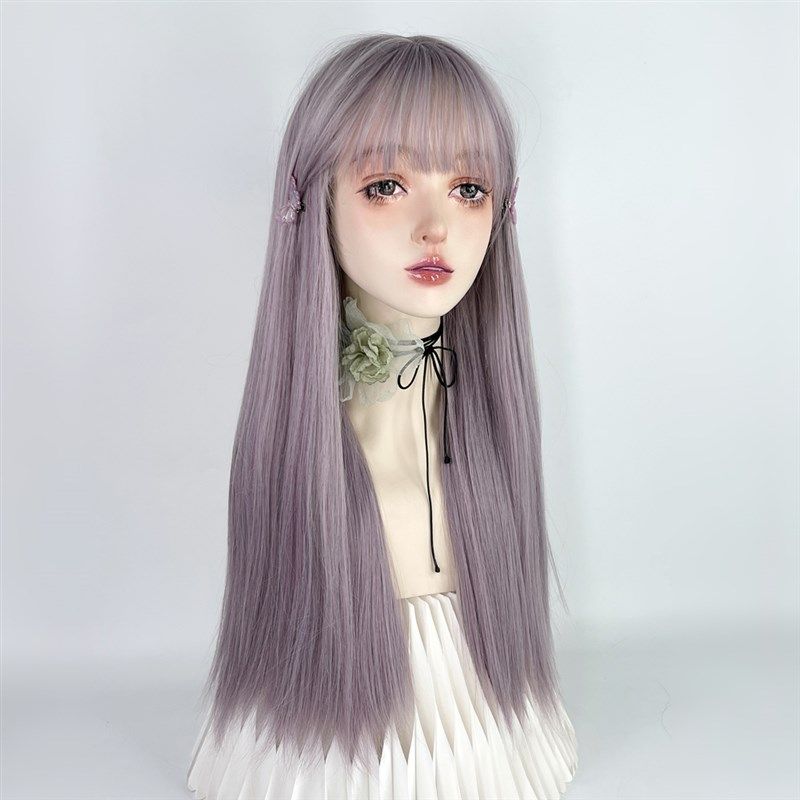 紫色假发女长直发灰紫色薄藤紫cos万用lolita日常jk女团全头套式,美发护发/假发,日常整顶假发,淘宝优惠券,粉丝福利购,淘宝优惠卷