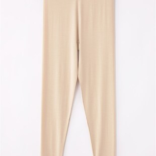 新一步女超薄秋裤加肥加大码衬裤小鹅羽绒蛋白发热打底单裤22182