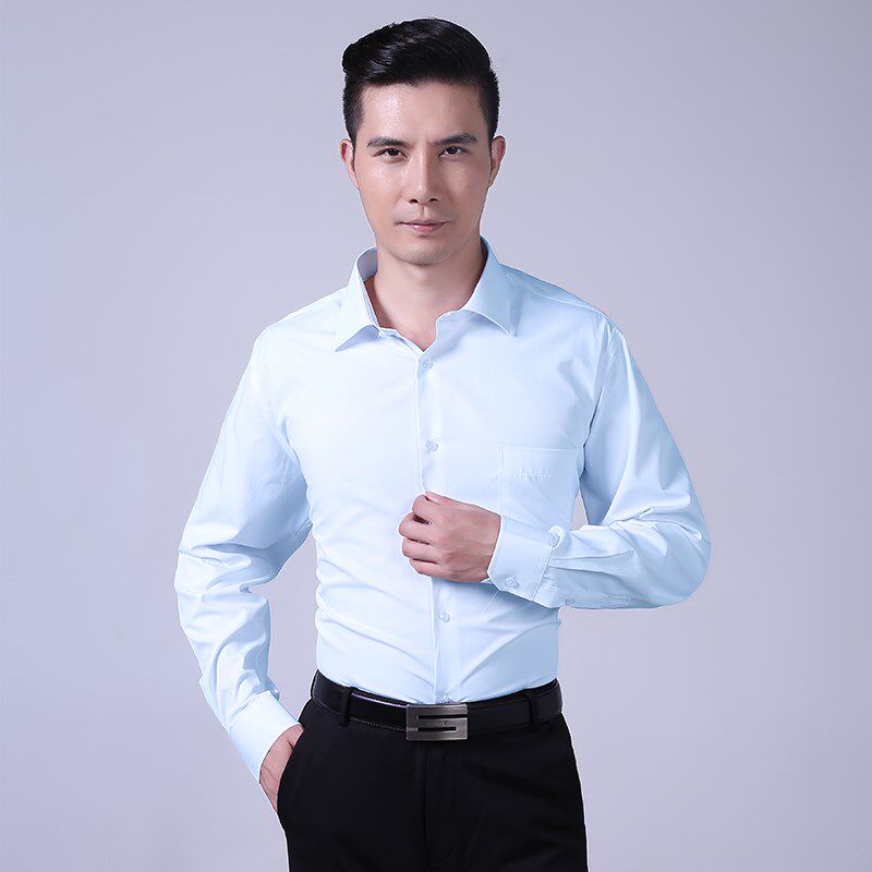 高个子衣袖加长男衬衫 职业正装白领上班族西服衬衣免烫百搭 2018