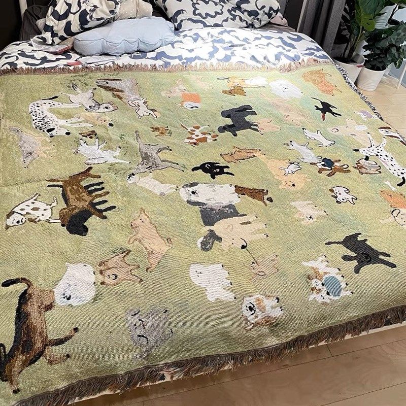 狗狗毯子宠物狗合集小众沙发毯双人沙发巾床盖毯飘窗垫挂毯针织毯,床上用品,休闲毯/毛毯/绒毯,淘宝优惠券,粉丝福利购,淘宝优惠卷