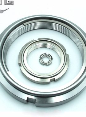 不锈钢SUS304 精密免开槽轴承锁紧圆螺母 JS/FUNT钢片自锁圆螺母