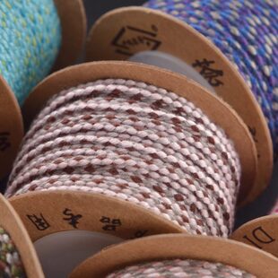 杂色混纺棉线无弹力2.0mm编织线2mm绳子花线手搓棉编织手链项挂绳