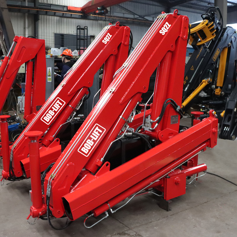 巴布小型液压2吨折臂随车吊 移动式卡车起重机工程吊车货车随车吊