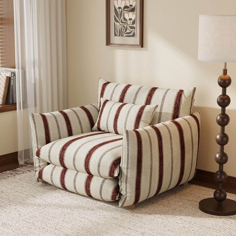 法式复古单人沙发椅中古客厅阳台卧室设计师创意休闲沙发椅