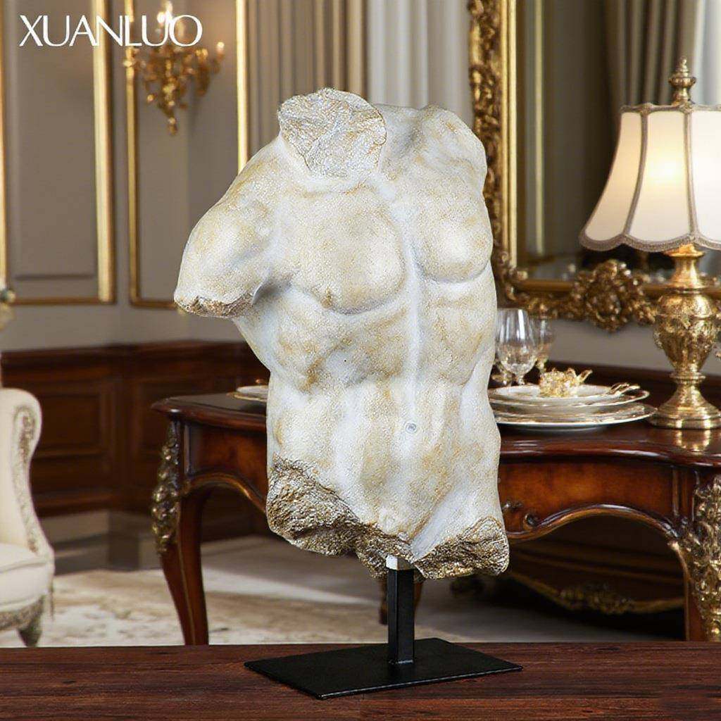 北欧脂8000-111创意品人物树雕像摆件居客厅家样板房复古艺术大卫