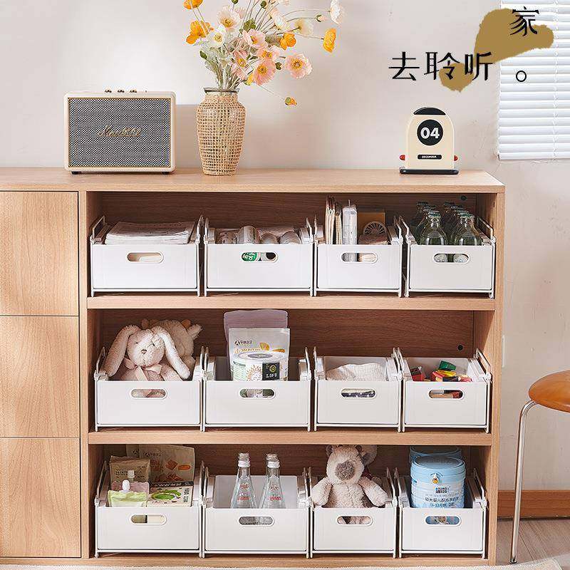 篮拉可重叠置物架水槽下艺拉杂fz4Njprk物整理收纳盒厨房橱铁抽柜