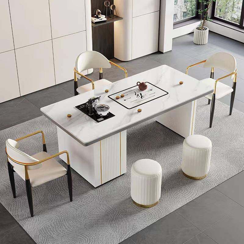 轻茶奢茶岩板茶台办公家用阳台桌椅合CUU网红简约全组自动一体泡,商业/办公家具,茶台/茶桌,淘宝优惠券,粉丝福利购,淘宝优惠卷