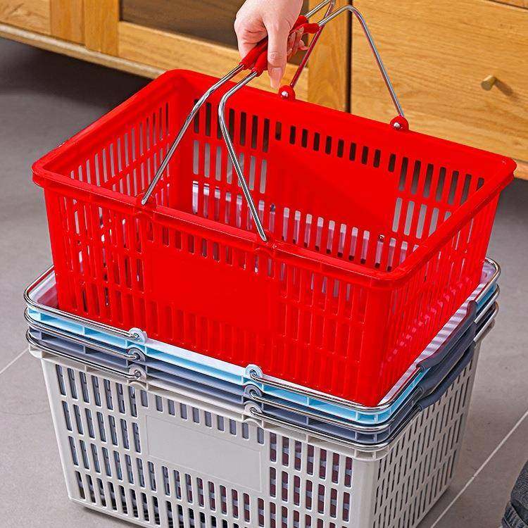 市购篮手提金属手柄购物筐加F5M79678物手提菜篮子篮子超市篮子超,收纳整理,脏衣篮,淘宝优惠券,粉丝福利购,淘宝优惠卷