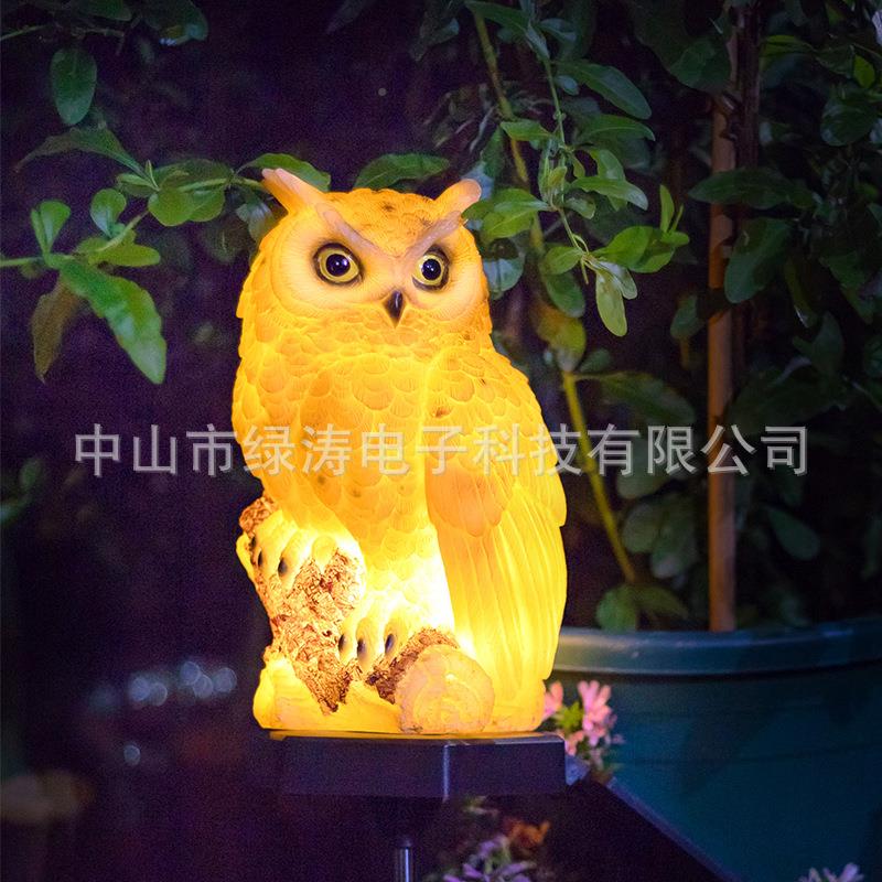 户外防水动物灯灯太太阳能插阳能地猫头兔子鹰灯园林装饰灯小区插