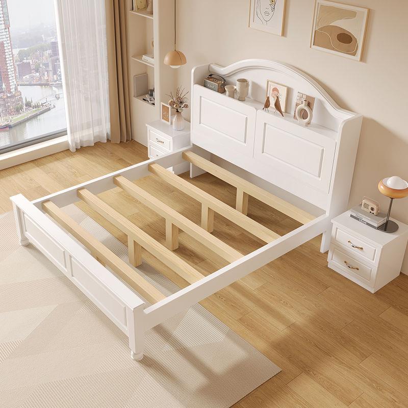 美式实木床15HIM现代米简约人床1.8x2双米主卧家用民.宿1.2m单人