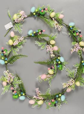 仿真装复条活节人彩蛋藤复活节绿植室内饰节日布置墙挂SY15-260造