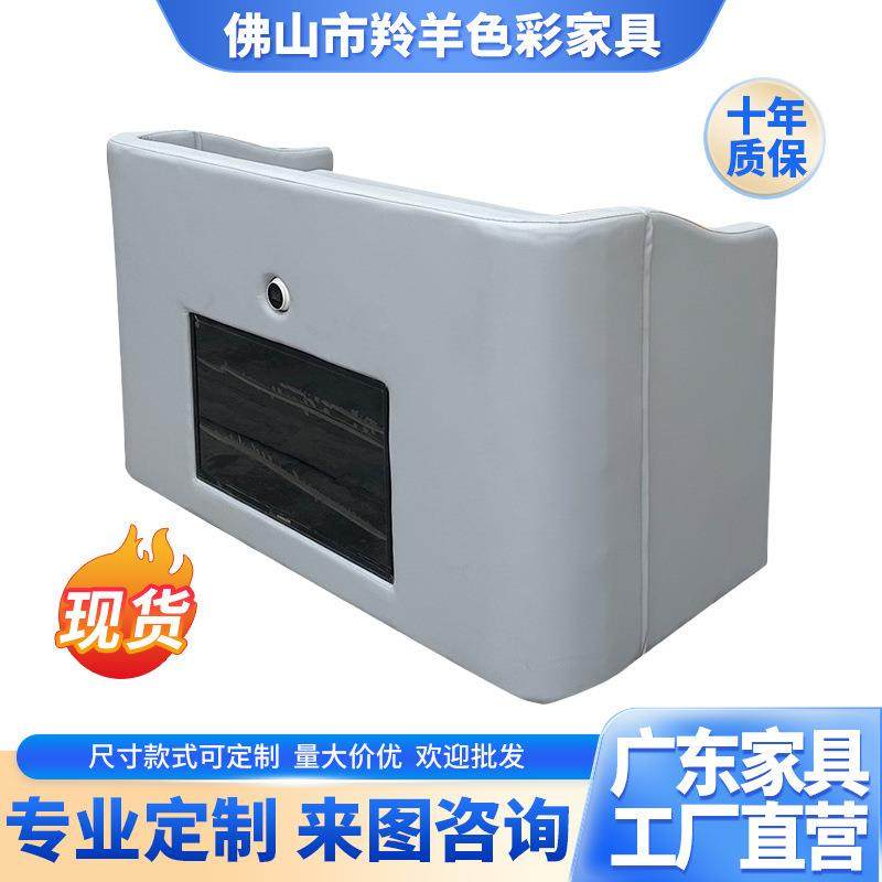 带摄像头录音智能办公桌问话室桌子软包防撞一体智能办公台