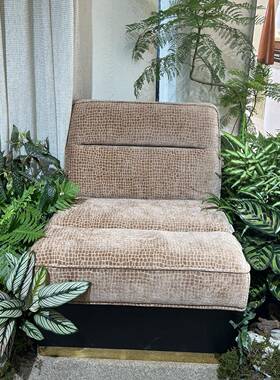 提门140c简m仿割绒现代约雪幅尼尔花粉FPI色抱枕面料布米色沙发布