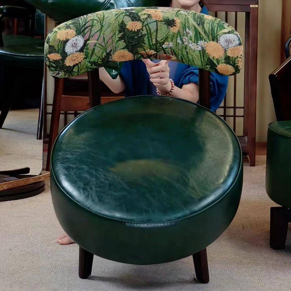 实木矮凳沙发躺可睡客阳人台休闲旋转椅多功能家用单可旋厅0.2131