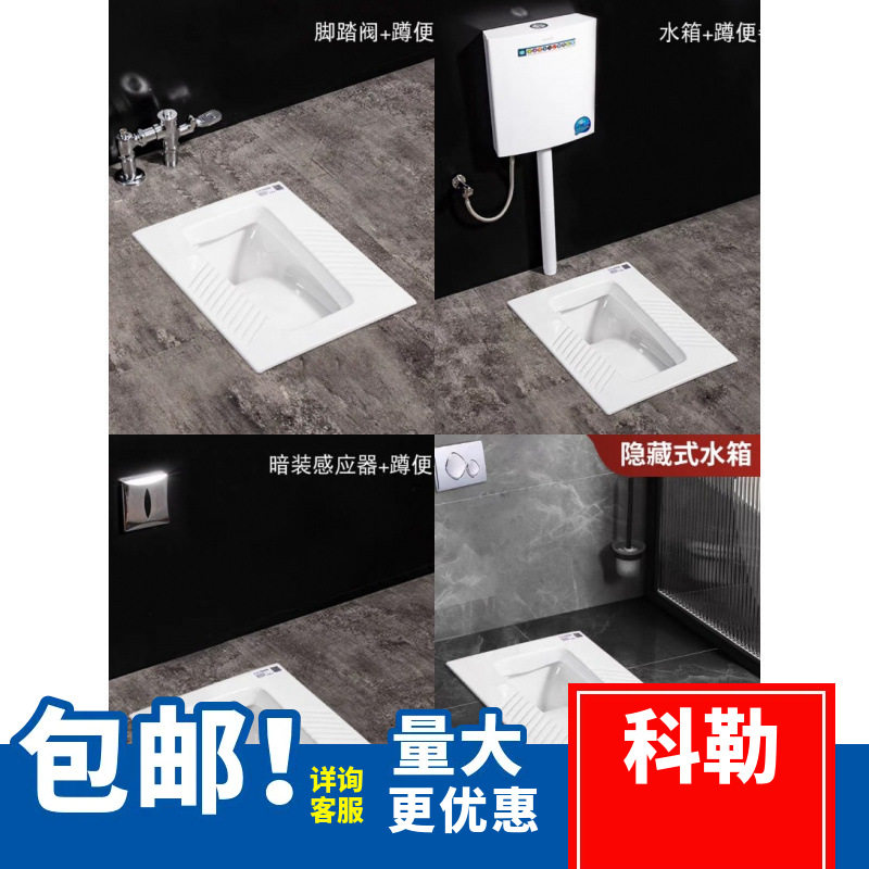 科.勒配水箱整套带存水弯管防臭大便器公用蹲坑酒店宾馆工程