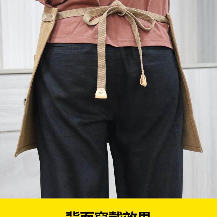 牛仔裙半身餐饮厨房男士围裙工作半10074716服女时尚服务员截短围