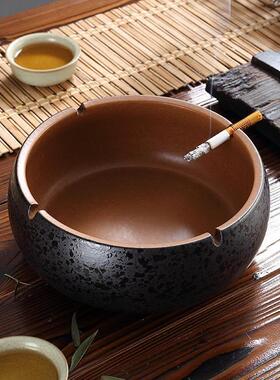 瓷烟灰客缸创意办公室家用中式号厅陶茶几大个性WHA复古摆件潮流