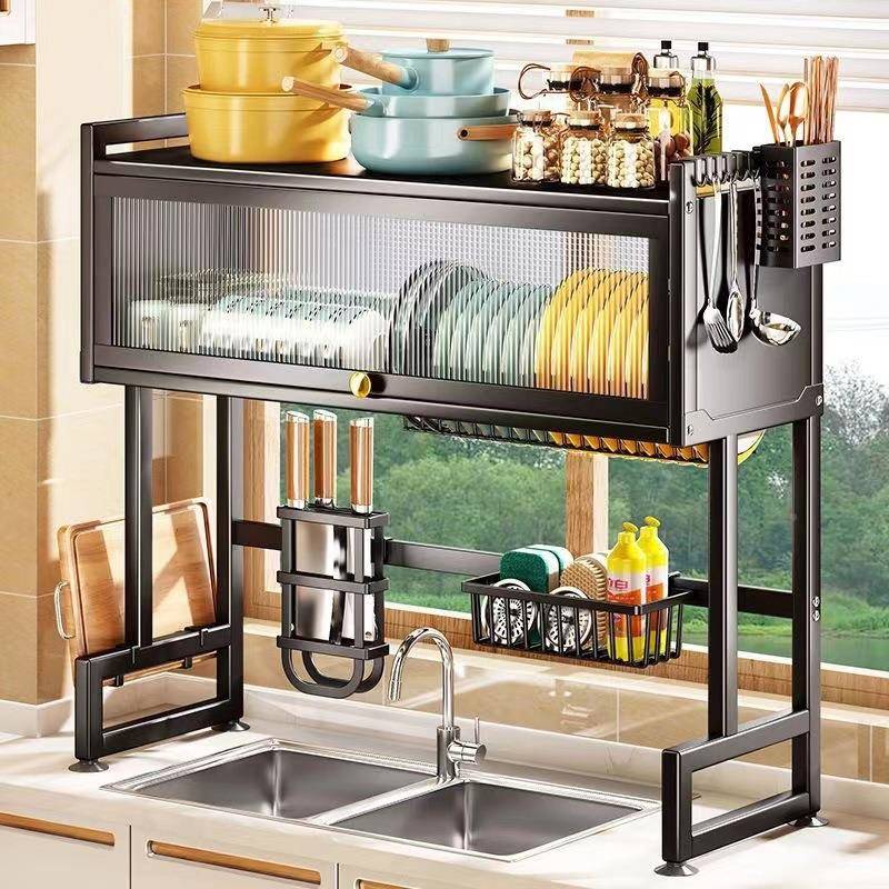 厨房水EVE收槽置物架面碗碟水台碗柜多功能防尘带柜池门碗盘纳沥