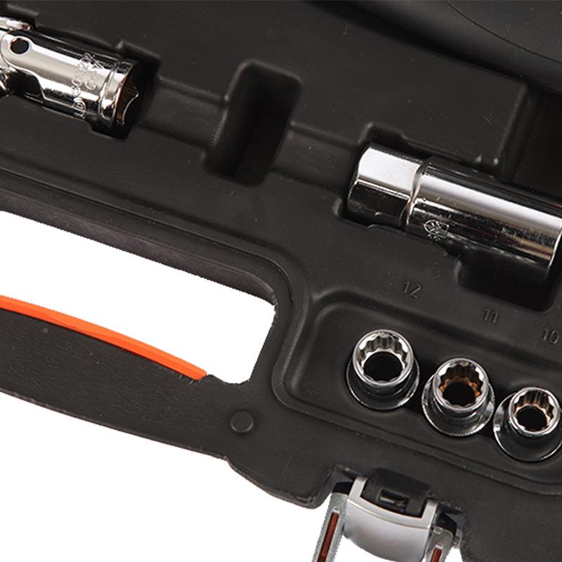 6钢盾S010226件671套112.5mm系列公制2角套筒扳手套装棘轮0扳手组