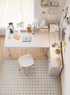 字电脑桌公19902桌子家用简易写台书桌卧室长条桌学办习桌化桌妆