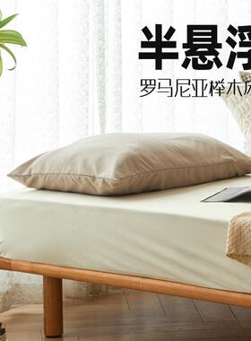 悬床省空间榉木实米木床无靠背全床排骨架浮加密XVZ1.5米塌塌榉木