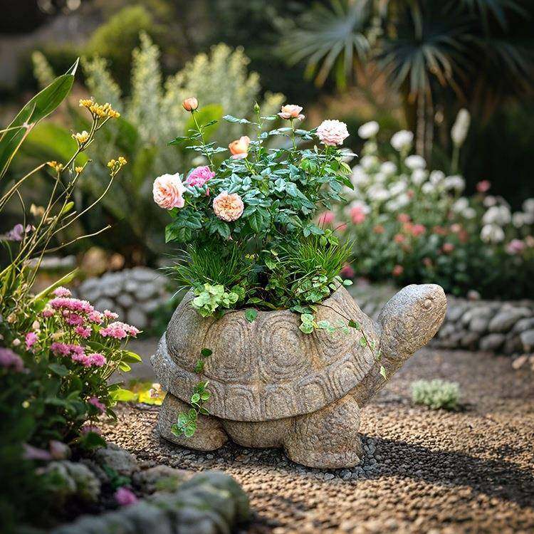 中式园10037820仿石乌龟院花盆户外庭造动物花盆景装饰别墅阳台布,家居饰品,户外/庭院摆件,淘宝优惠券,粉丝福利购,淘宝优惠卷