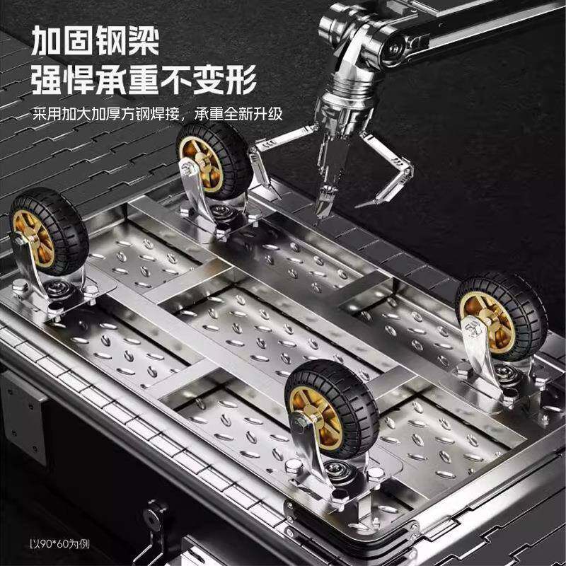 小推拉车家货轻便手推车递搬运车快平板车拖车折叠小平板车-拉车