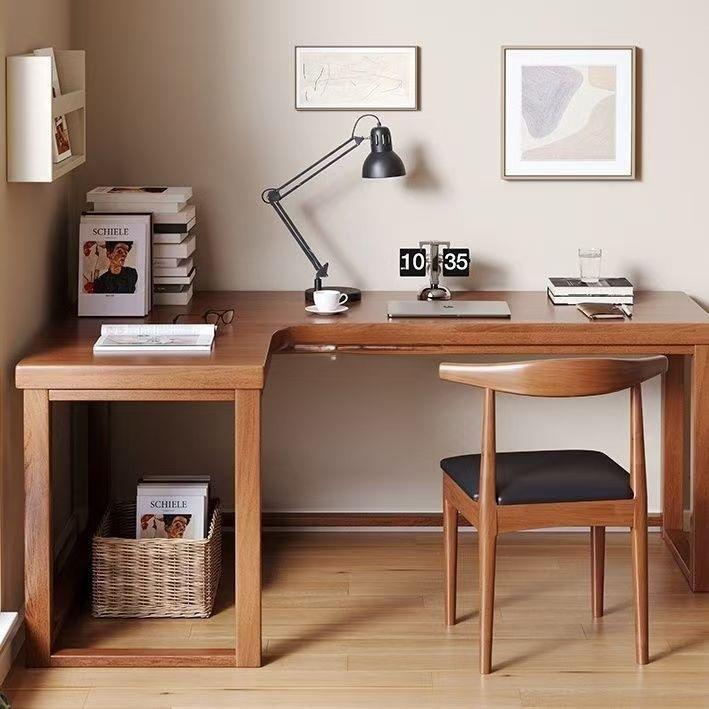 实书桌柜一体电脑书全桌子墙928边拐角办公桌成木人工作转角学习