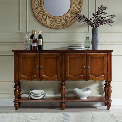 美式实木入玄户关法式柜复古小户型客厅隔断靠墙GVC中古风餐柜边