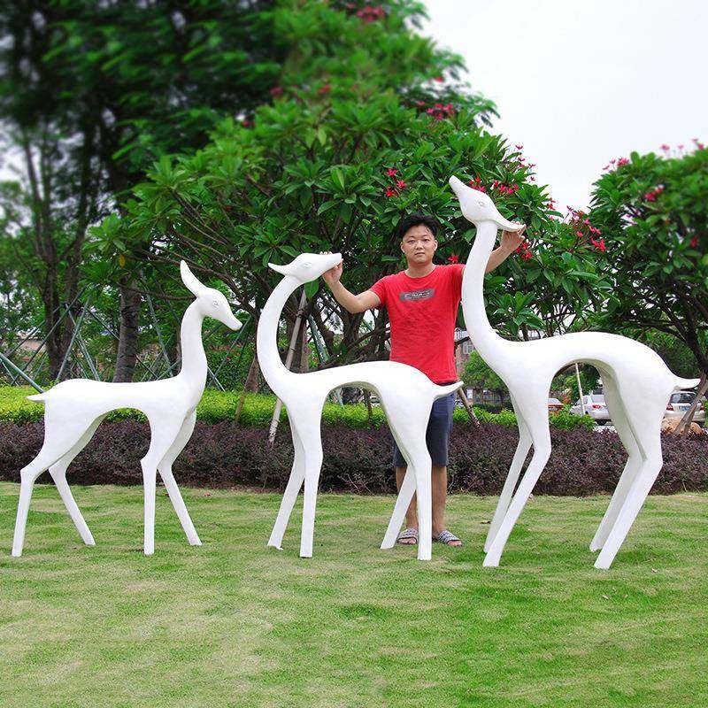 户外抽象花梅鹿玻璃钢雕件塑几何Y-1377抽动小物摆花园景点房产区