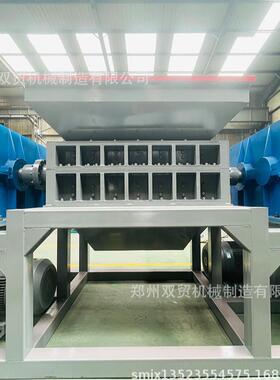 1破60型撕碎机工业固废汽机生活垃UUX圾碎机轮毂车壳拆0解固废专