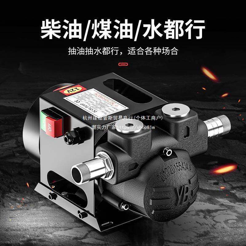 灼静音油泵两用抽水泵12濛V240V22V伏油泵直流油柴泵抽ZMC油器加
