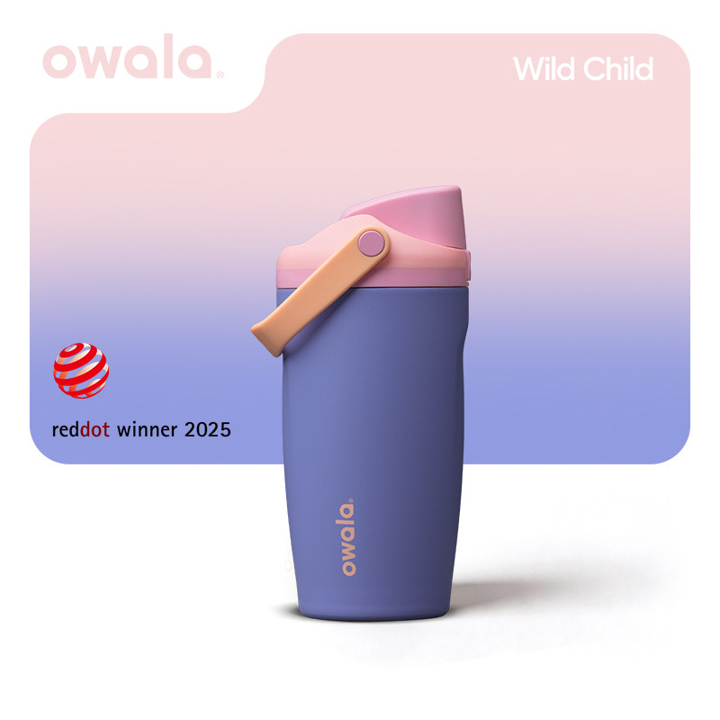 owala吸管杯保冷手提拎拎杯不锈钢保温杯水杯子防漏儿童便携18oz